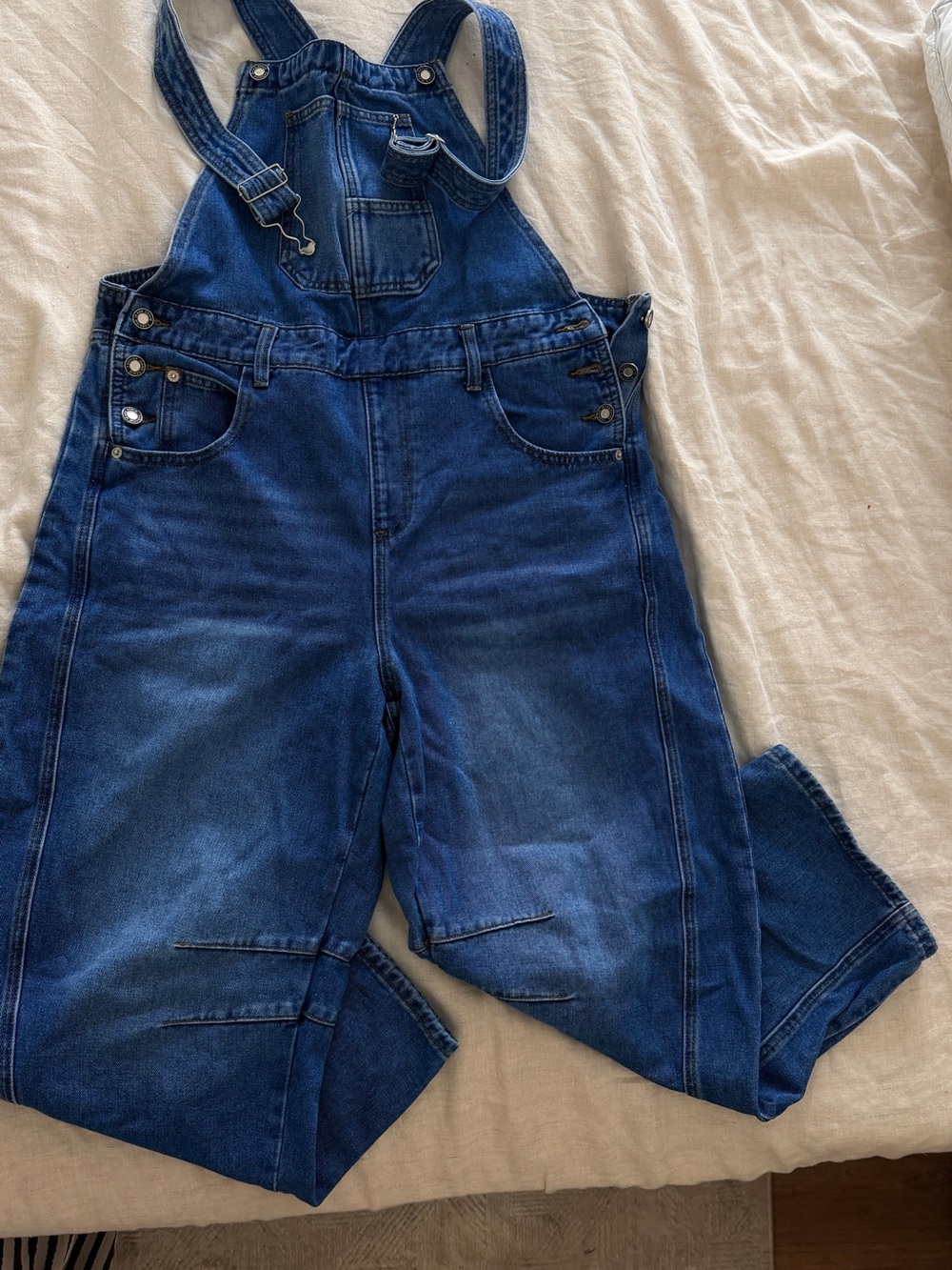 Barrel Classic Blue Denim Overalls - Women Jeans - Picture 4 of 4
